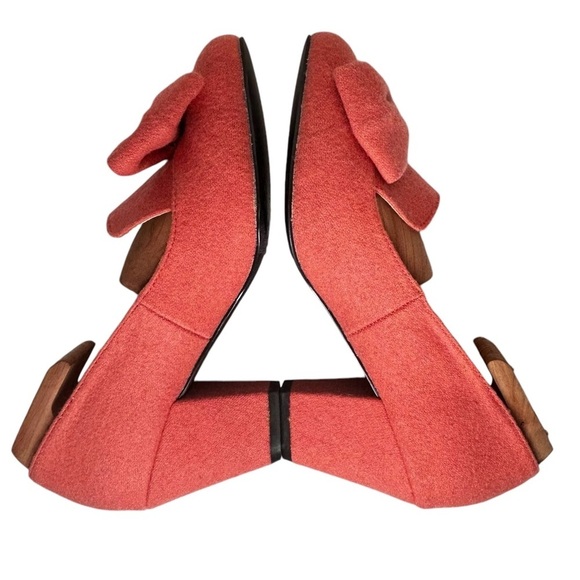 But Another Innocent Tale Peach Color Wool Retro Betty Boop/Bow Heels Sz 7.5 - Picture 4 of 9
